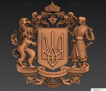 Coat of arms (GR_0363) 3D model for CNC machine